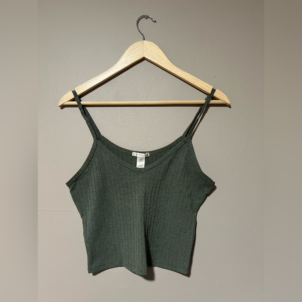 Bozzolo Green Ribbed Top